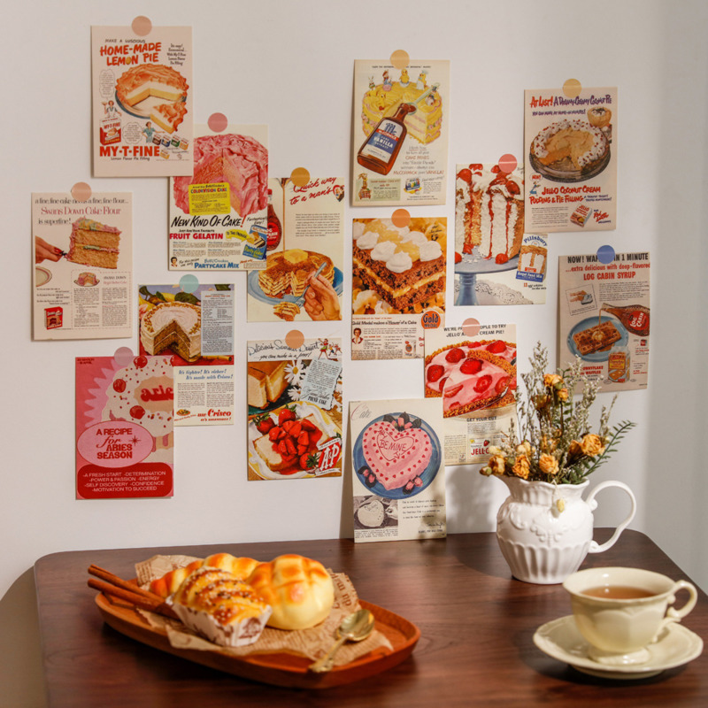 Photography Class - Ins Vintage Bread Old Newspapers Postcards