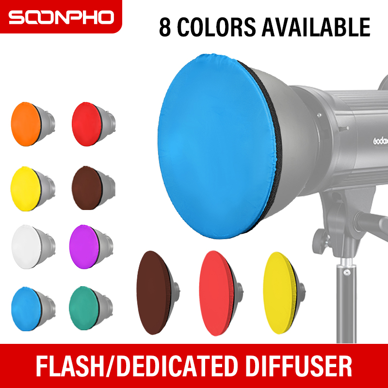 Pop Up Flash Diffuser - Soonpho 18cm 42cm 55cm Photography Soft