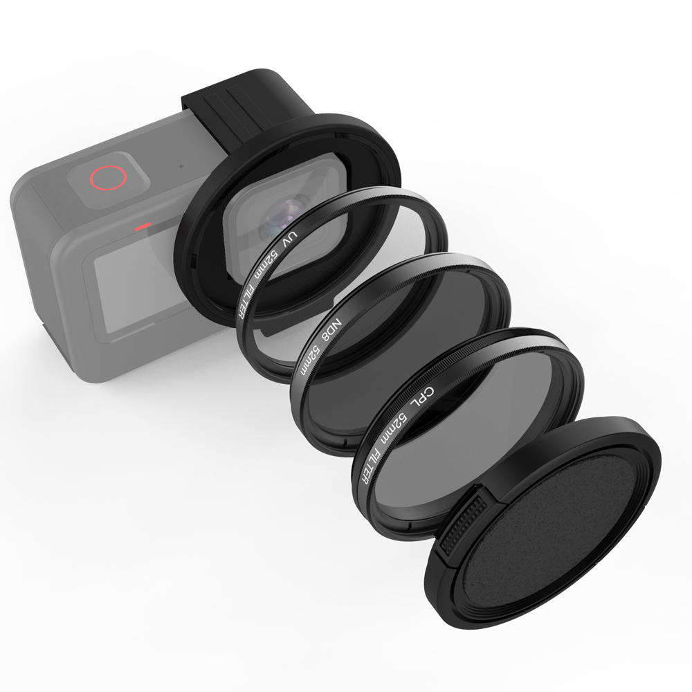 Gopro Action Camera Hero 11 Black - 52mm Filter Adapter Ring Protector CPL