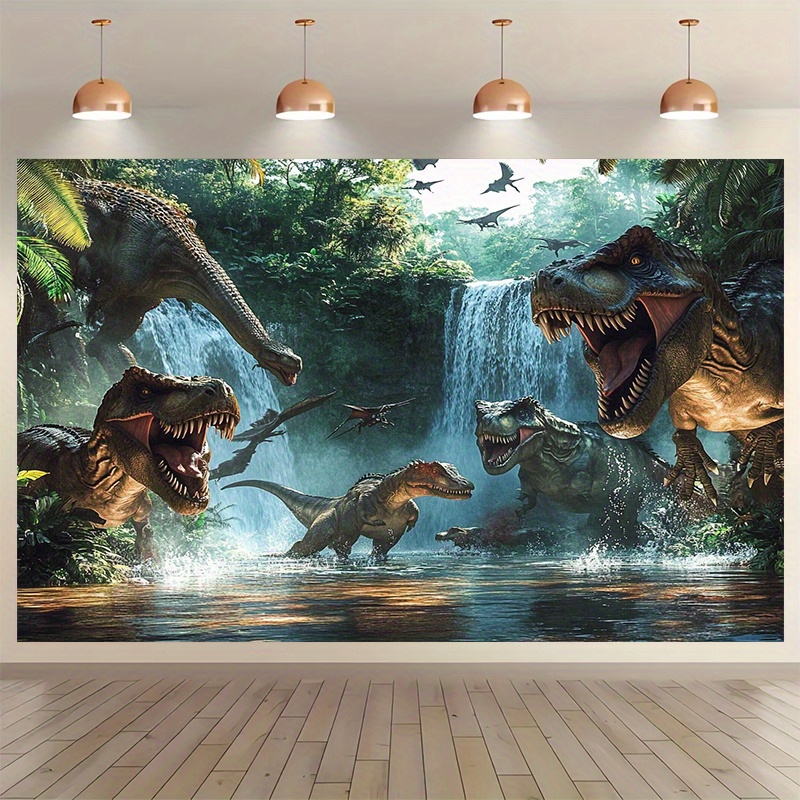 Photography Class - Dinosaur Adventure Tapestry Wall Hanging Vibrant