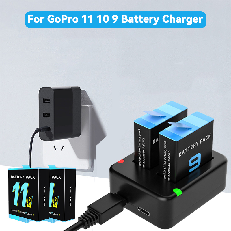 Gopro Action Camera Hero 11 Black - Dual Port Slot Double Battery Charger