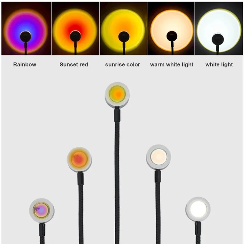 Photography Coffee - Projection Lamp USB Sunset Rainbow Atmosphere