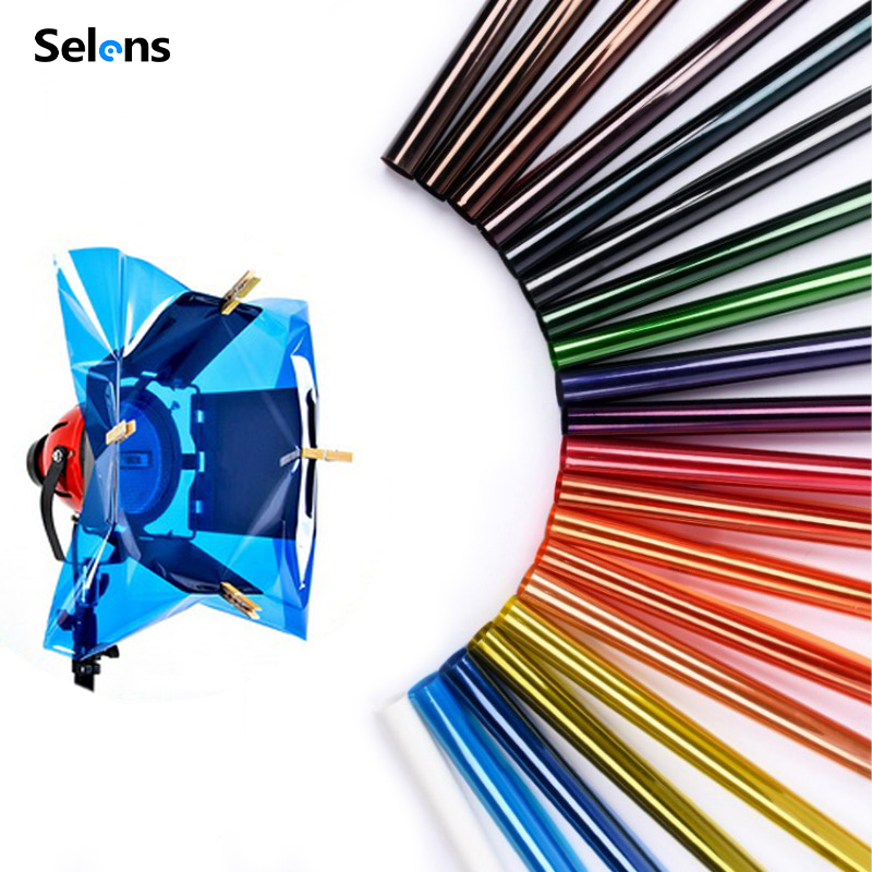 Pop Up Flash Diffuser - Selens 14 Colors 40*50cm Filter Gels