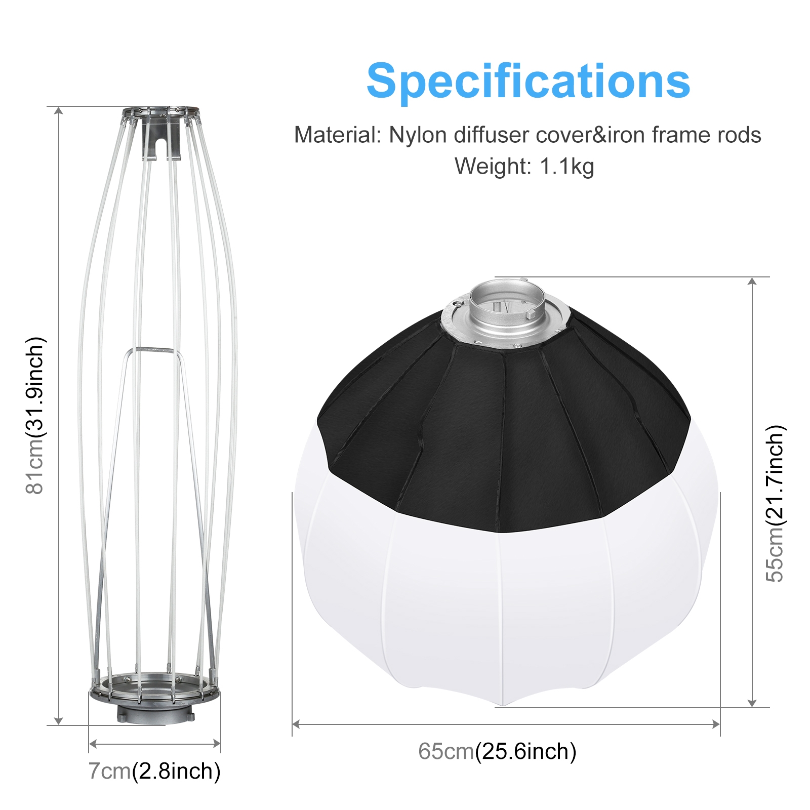 PULUZ 65cm Lantern Softbox Spe - đánh giá và giá Pop Up Flash Diffuser
