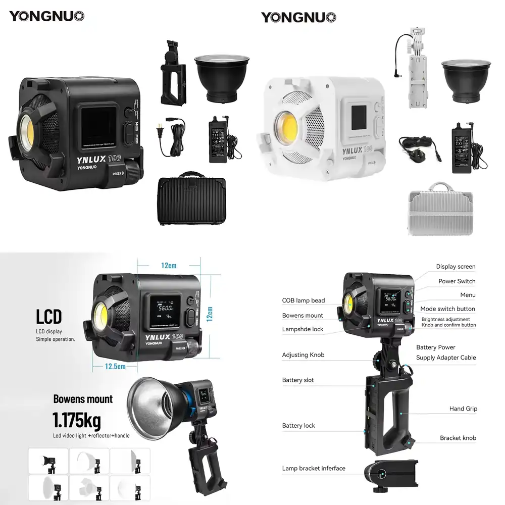 YONGNUO YNLUX100 100W 3200K-56 - đánh giá và giá Photography Lighting