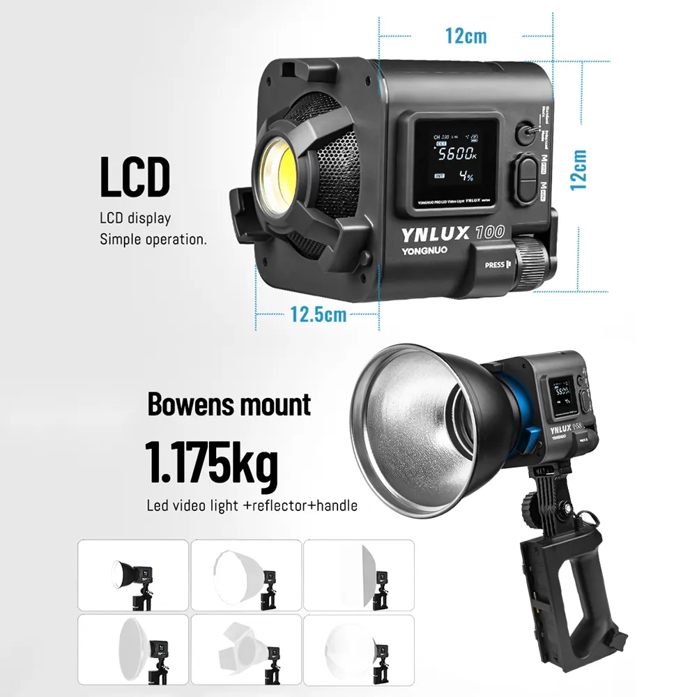 YONGNUO YNLUX100 100W 3200K-56 - đánh giá và giá Photography Lighting