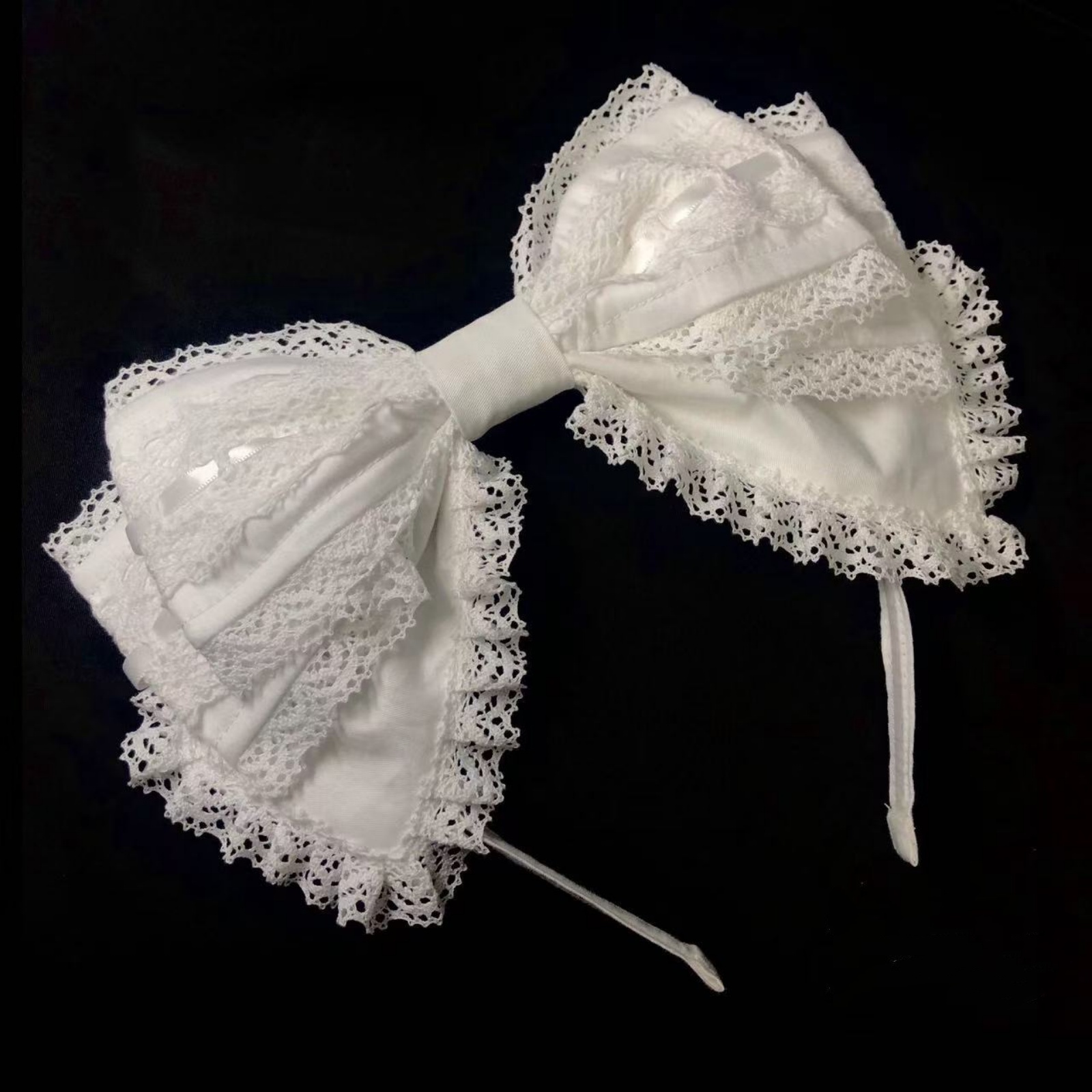 1Pc White Bow Lace Headband, S - đánh giá và giá Photography Triangle
