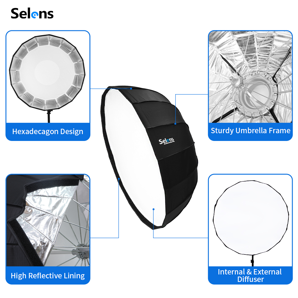 Selens 85Cm Dù Radar Softbox Đ - đánh giá và giá Photography Umbrella Light