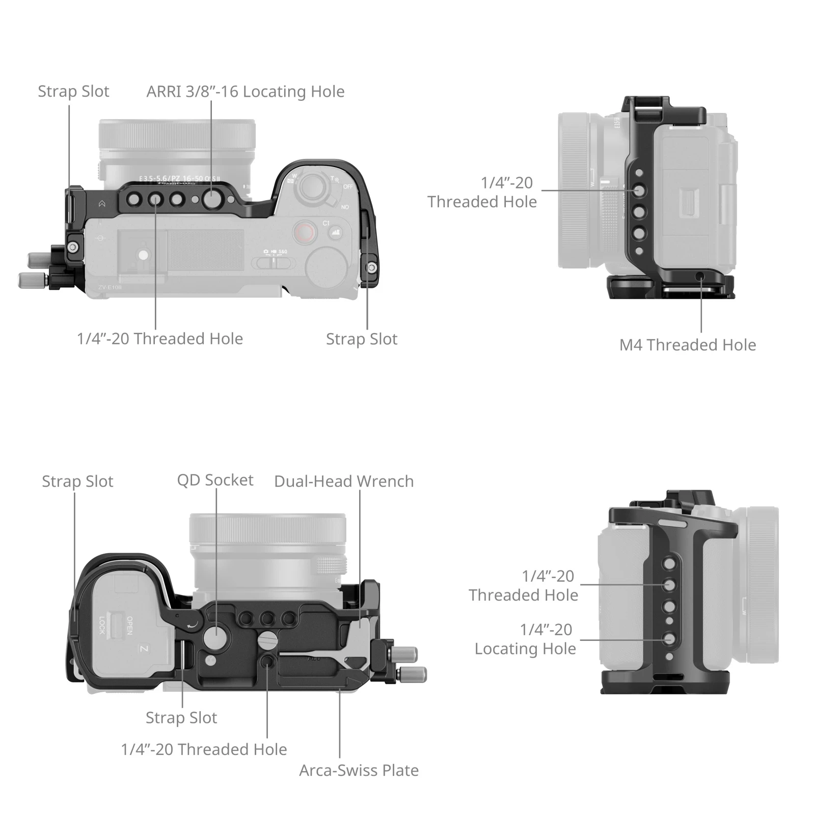 Smallrig HawkLock Quick Releas - đánh giá và giá Camera Cage Baseplate