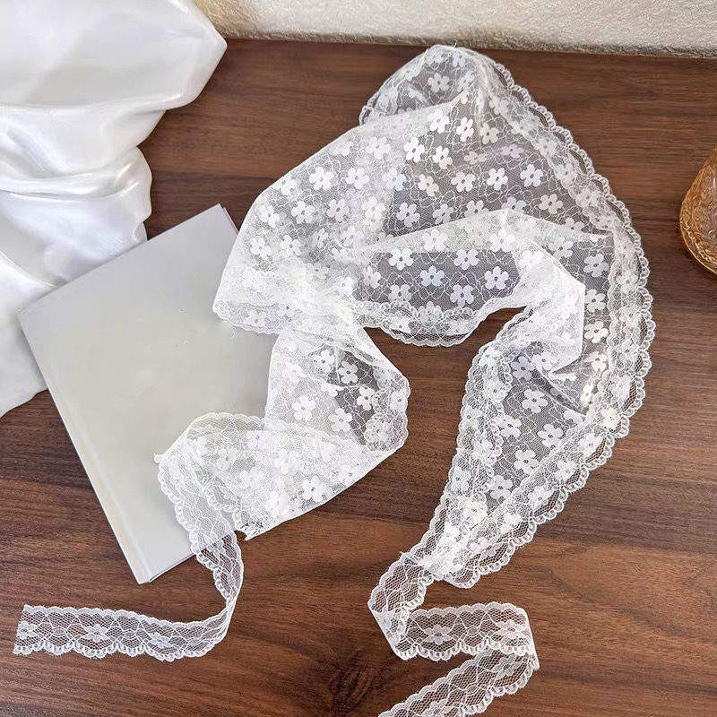 White Woven Floral Lace Hair S - đánh giá và giá Photography Triangle