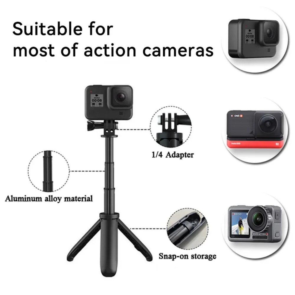 Mini Extendable Tripod Foldabl - đánh giá và giá Gopro Action Camera Hero 11 Black