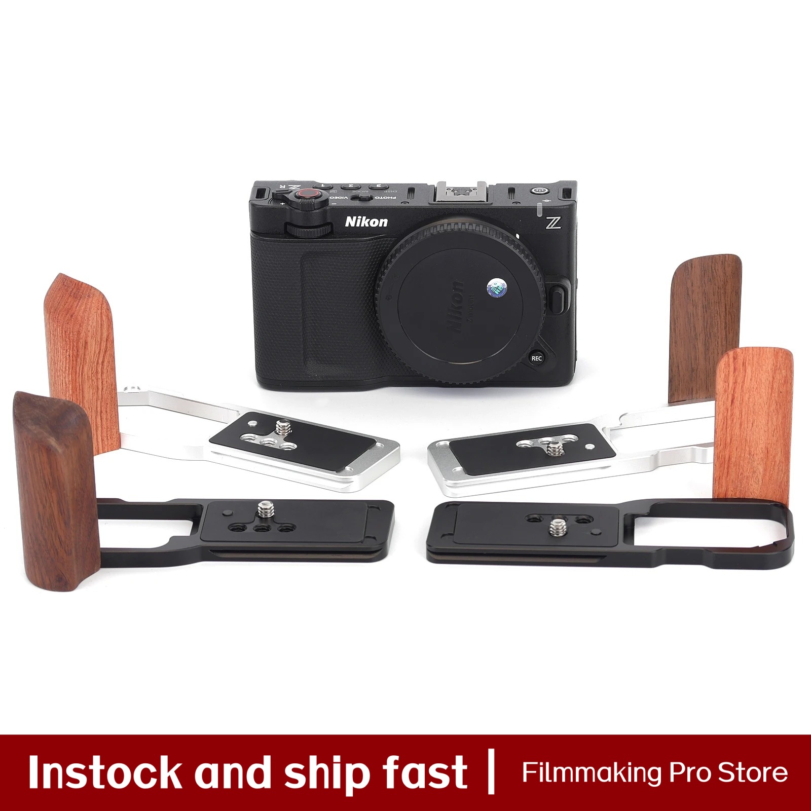 Fittest Wooden Handgrip for Ni - đánh giá và giá Camera Cage Baseplate