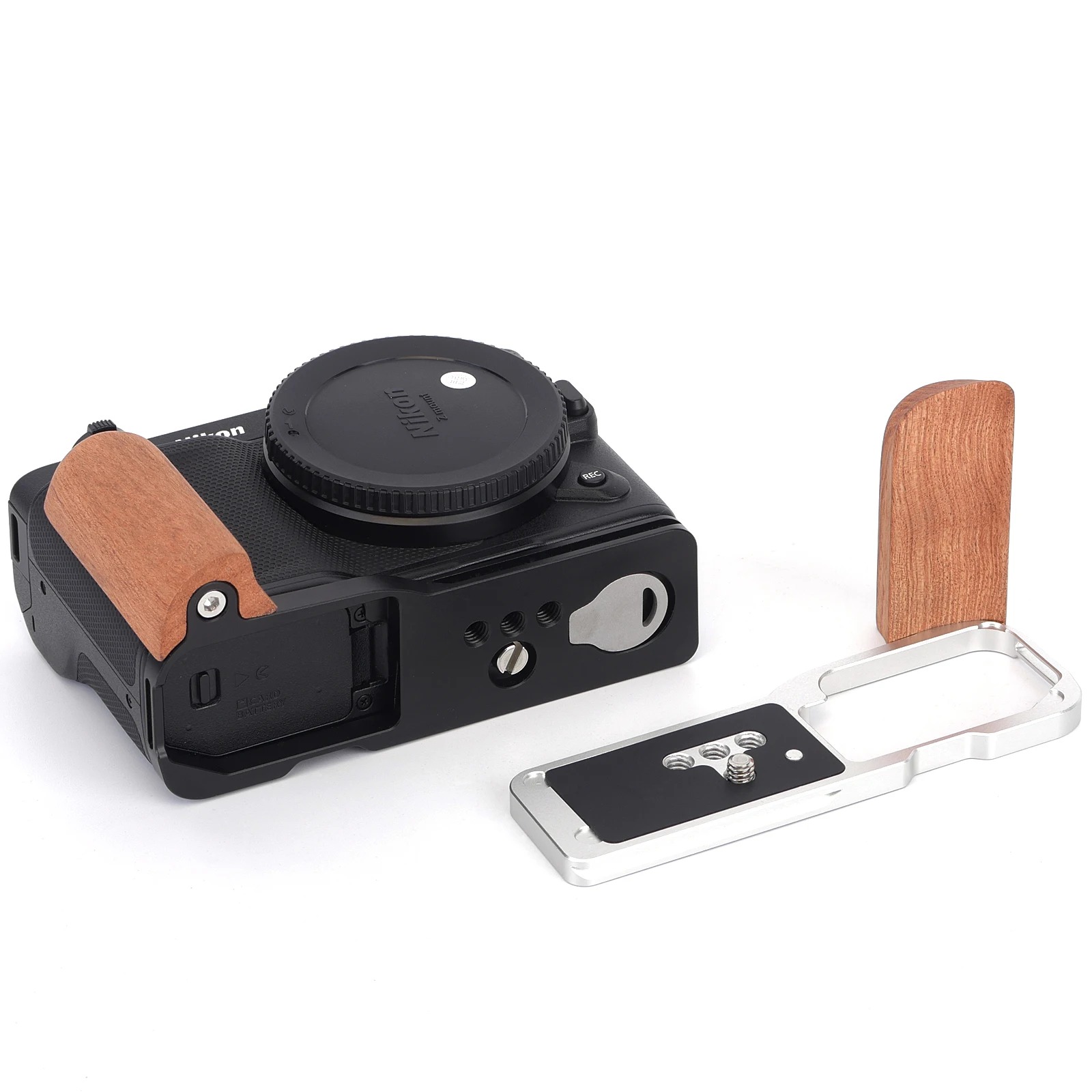 Fittest Wooden Handgrip for Ni - đánh giá và giá Camera Cage Baseplate