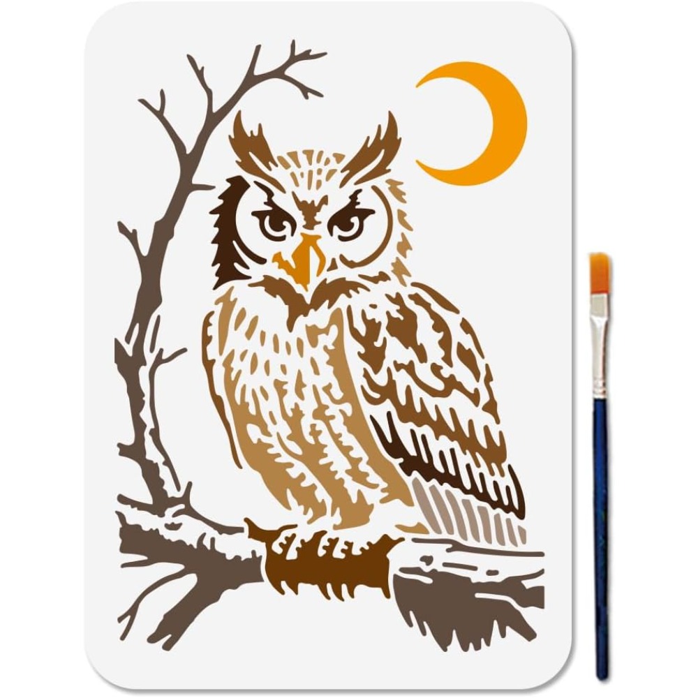 Owl Stencil Bang Owl Animal St - đánh giá và giá Photography Model