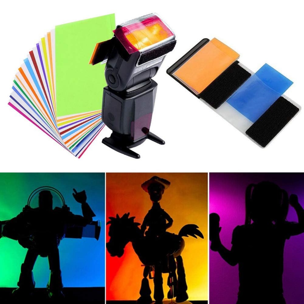 12 Colors Camera Flash Gels Li - đánh giá và giá Photography Darkroom