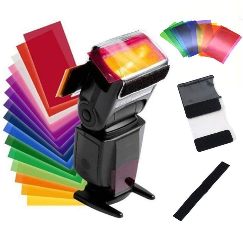 12 Colors Camera Flash Gels Li - đánh giá và giá Photography Darkroom