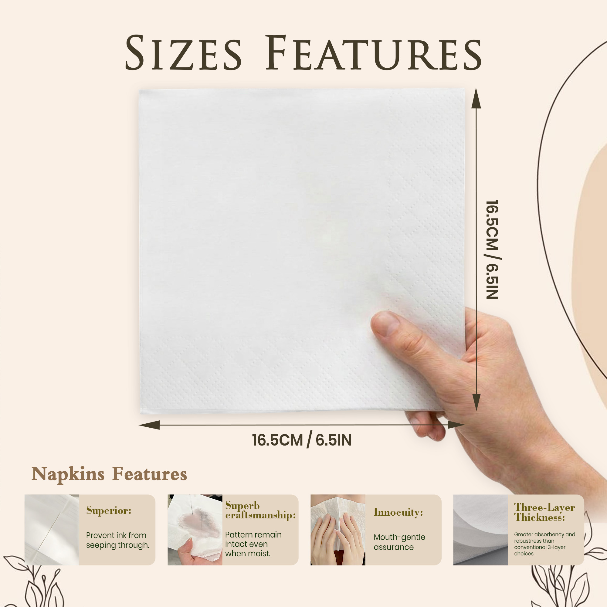 6.5in Custom Napkins 3 ply Per - đánh giá và giá Photography Paper
