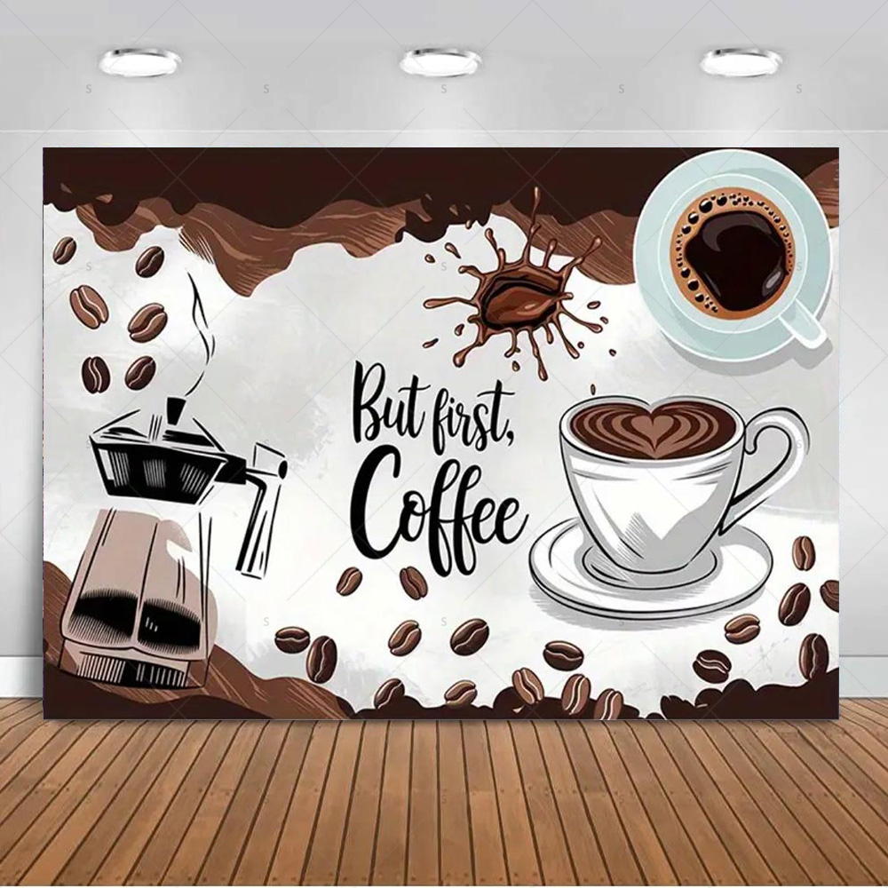 Coffee Theme Backdrop Supplies - đánh giá và giá Photography Coffee