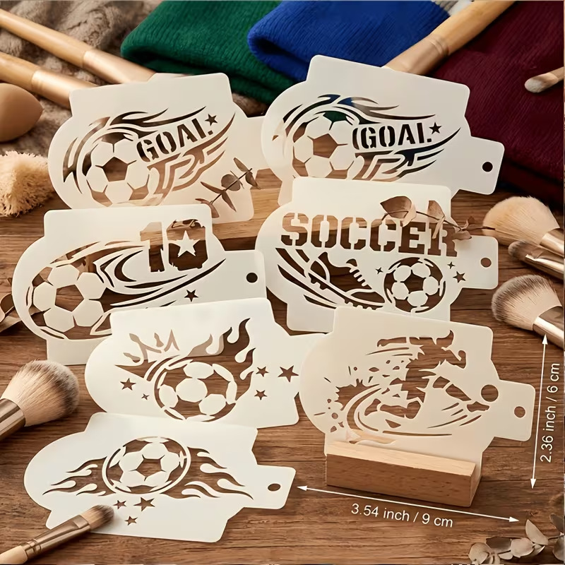 6Pc Football Stencils for Pain - đánh giá và giá Photography Model
