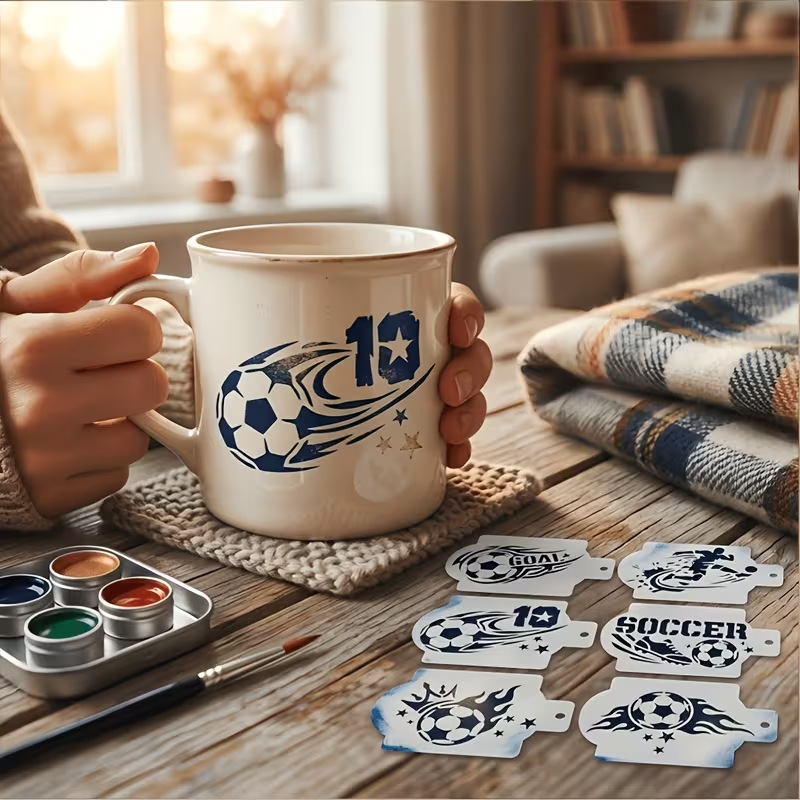 6Pc Football Stencils for Pain - đánh giá và giá Photography Model