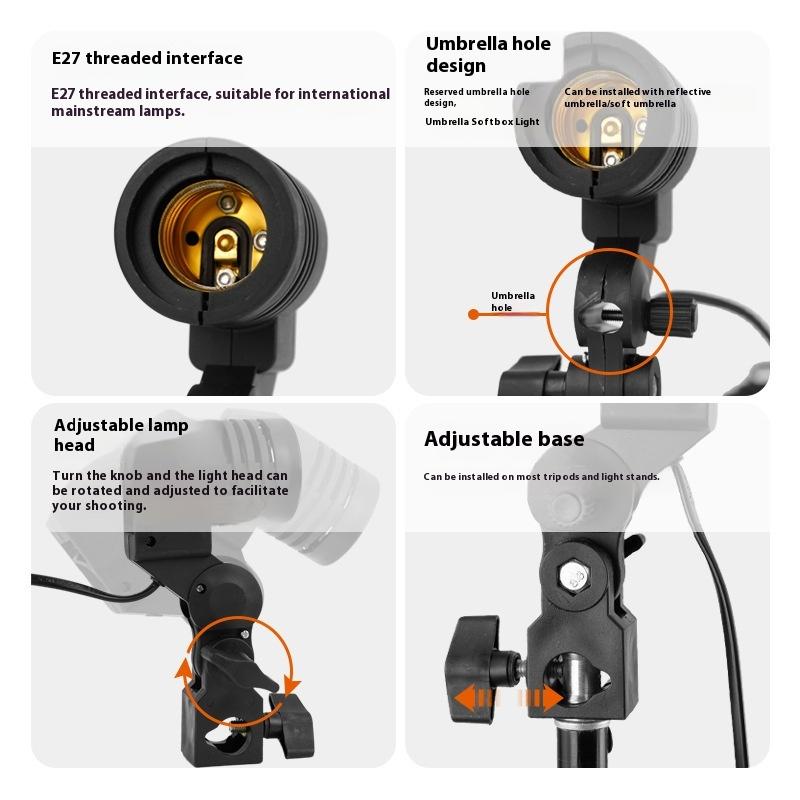 1.8M Cable Cord E27 Socket Sof - đánh giá và giá Photography Umbrella Light